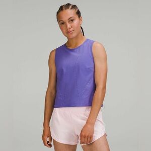 NWOT Lululemon Swift Ventilated Running Tank Top Charged Indigo - 4